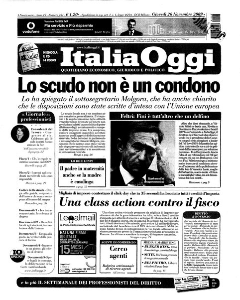 Italia oggi : quotidiano di economia finanza e politica